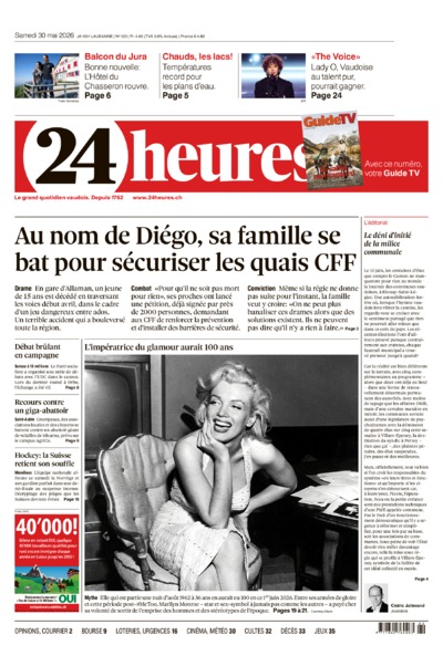 Dernière édition du journal 24 heures