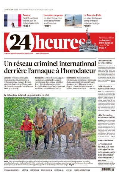 Dernière édition du journal 24 heures