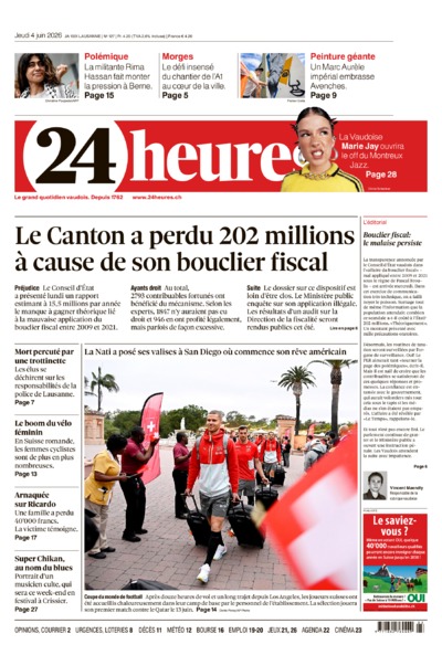 Dernière édition du journal 24 heures