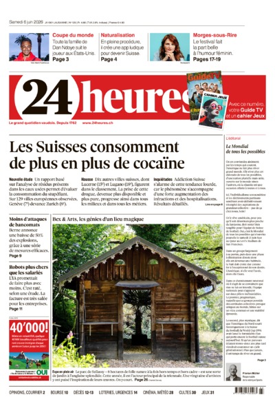 Dernière édition du journal 24 heures