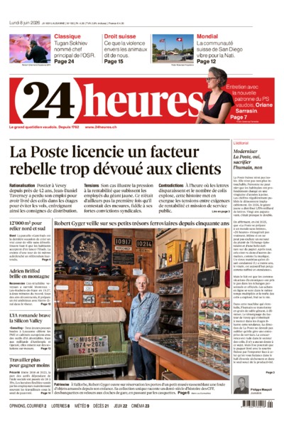 Dernière édition du journal 24 heures