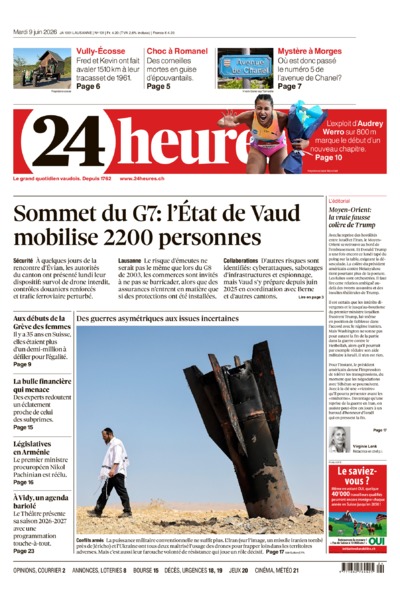 Dernière édition du journal 24 heures