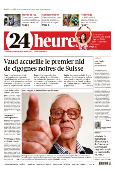Dernière édition du journal 24 heures