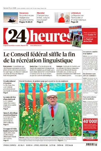 Dernière édition du journal 24 heures