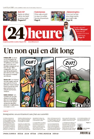Dernière édition du journal 24 heures