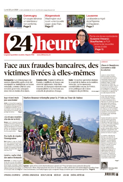 Dernière édition du journal 24 heures