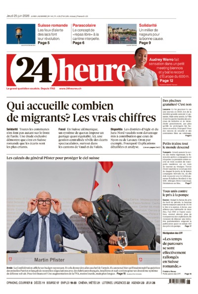 Dernière édition du journal 24 heures