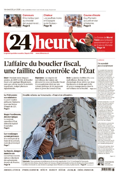 Dernière édition du journal 24 heures