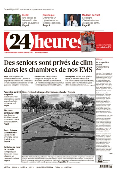 Dernière édition du journal 24 heures
