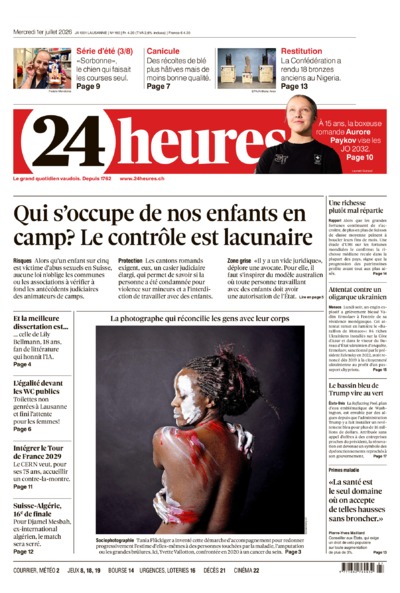Dernière édition du journal 24 heures