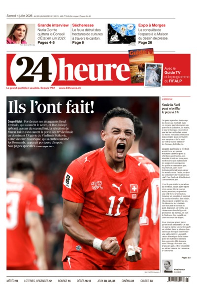 Dernière édition du journal 24 heures
