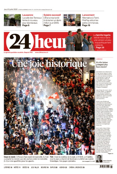 Dernière édition du journal 24 heures