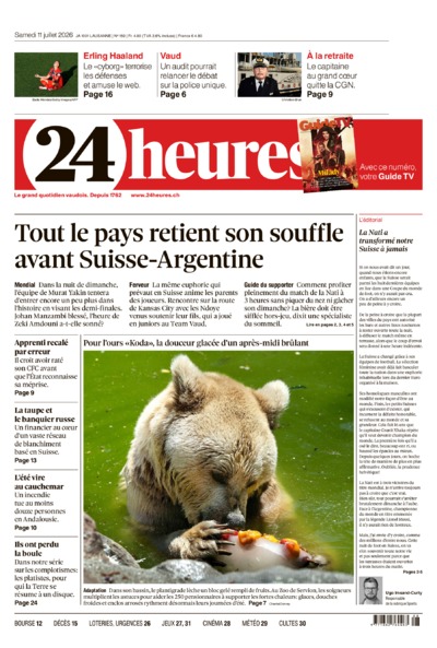Dernière édition du journal 24 heures