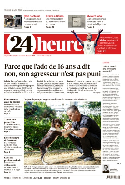 Dernière édition du journal 24 heures