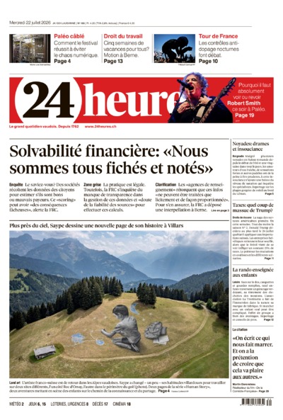 Dernière édition du journal 24 heures