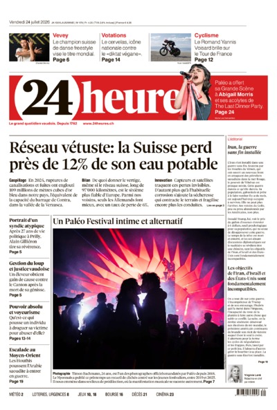 Dernière édition du journal 24 heures