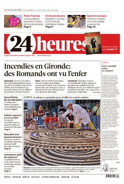 Dernière édition du journal 24 heures