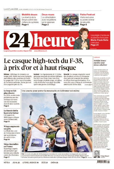 Dernière édition du journal 24 heures