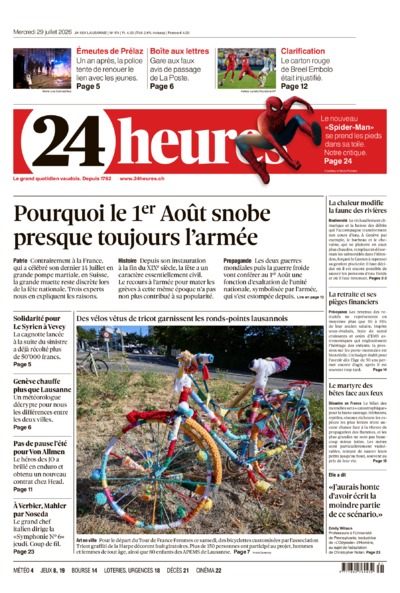 Dernière édition du journal 24 heures