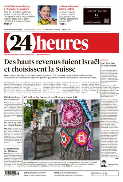 Dernière édition du journal 24 heures