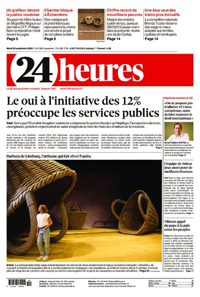 Dernière édition du journal 24 heures