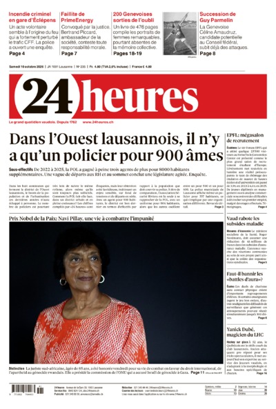 Dernière édition du journal 24 heures