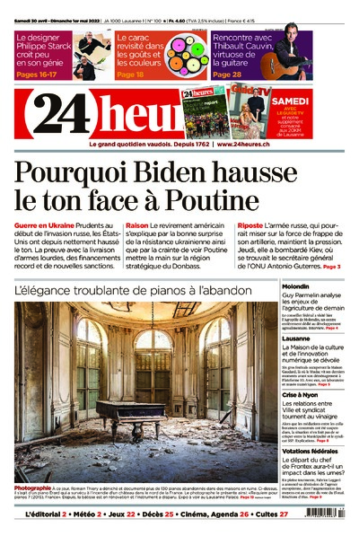Dernière édition du journal 24 heures