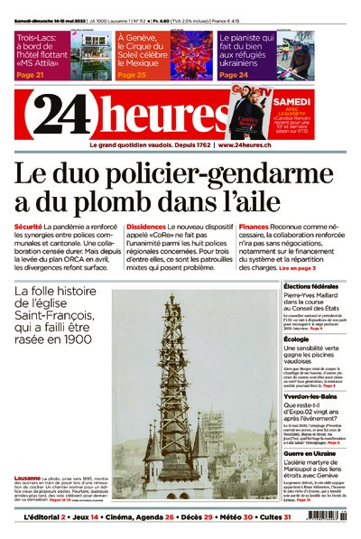 Dernière édition du journal 24 heures