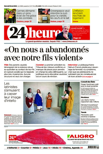 Dernière édition du journal 24 heures