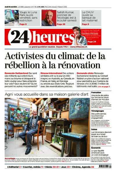 Dernière édition du journal 24 heures