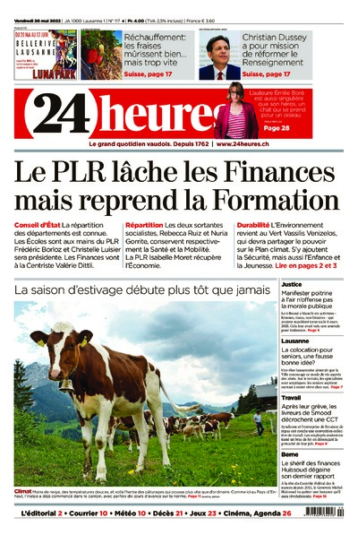 Dernière édition du journal 24 heures