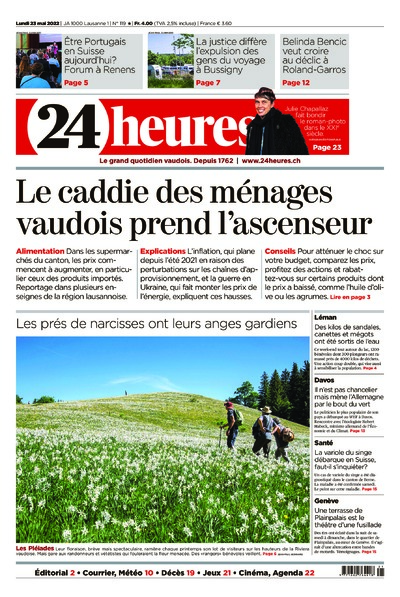 Dernière édition du journal 24 heures