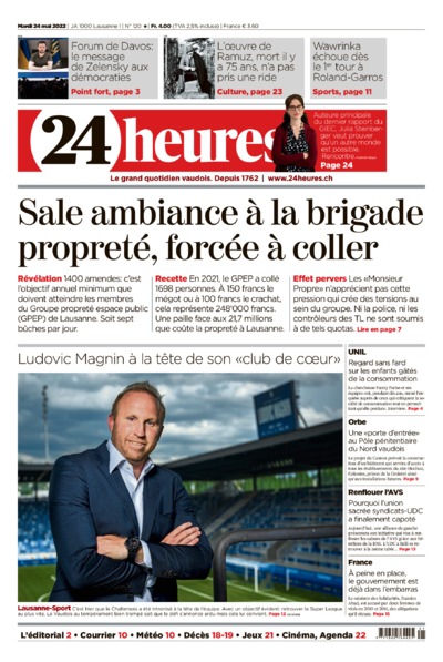 Dernière édition du journal 24 heures