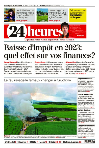 Dernière édition du journal 24 heures