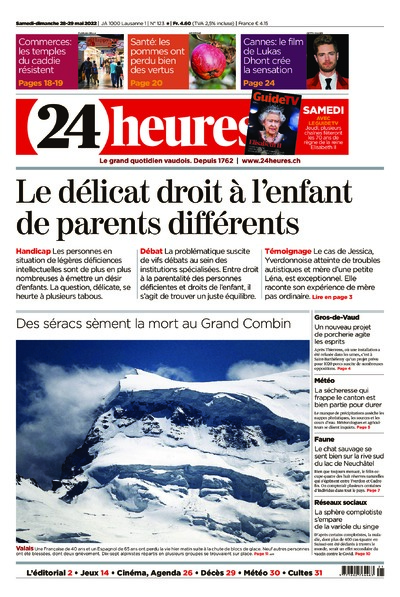 Dernière édition du journal 24 heures