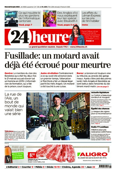 Dernière édition du journal 24 heures