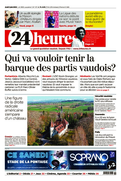 Dernière édition du journal 24 heures