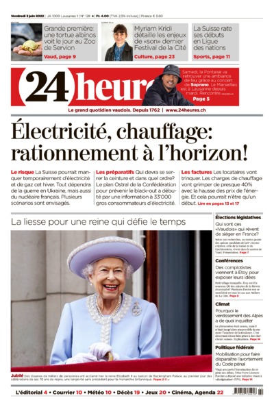 Dernière édition du journal 24 heures
