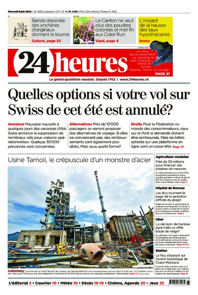 Dernière édition du journal 24 heures
