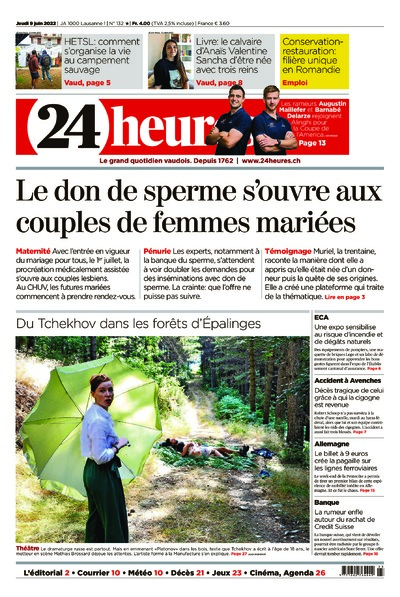 Dernière édition du journal 24 heures