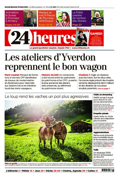 Dernière édition du journal 24 heures