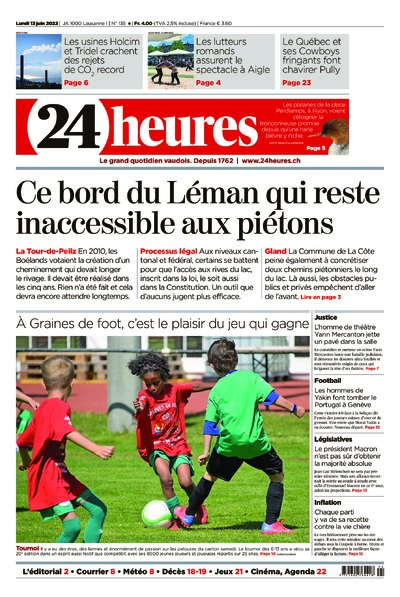 Dernière édition du journal 24 heures