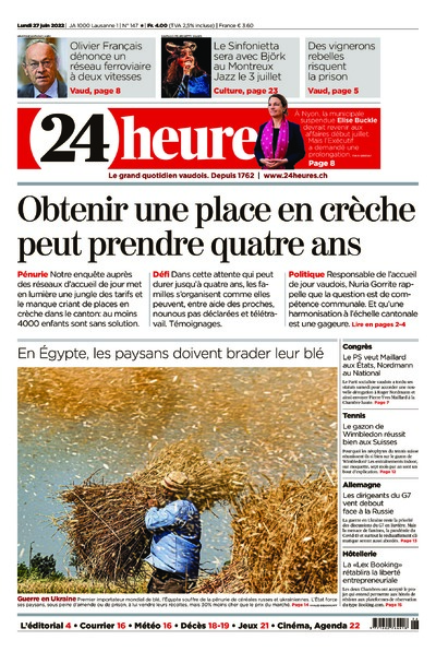 Dernière édition du journal 24 heures