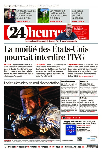 Dernière édition du journal 24 heures