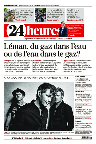 Dernière édition du journal 24 heures