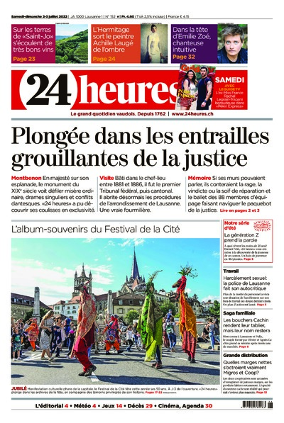 Dernière édition du journal 24 heures