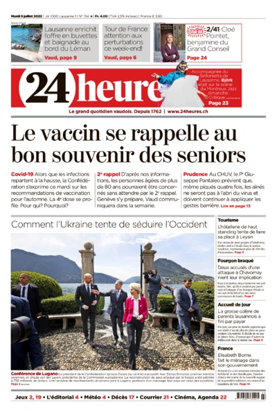 Dernière édition du journal 24 heures