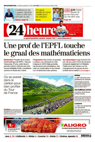Dernière édition du journal 24 heures