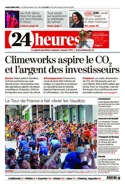 Dernière édition du journal 24 heures