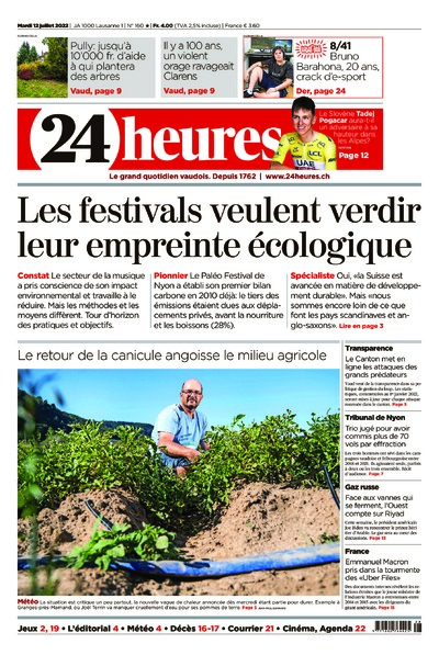 Dernière édition du journal 24 heures
